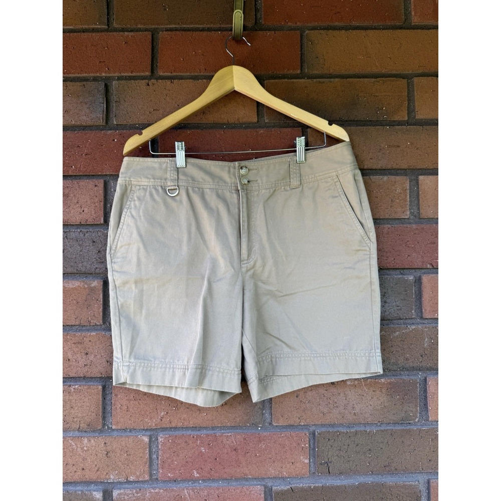 Lauren Ralph Lauren Shorts Flat Front Lightweight Chino | Tan | Women's Size 14